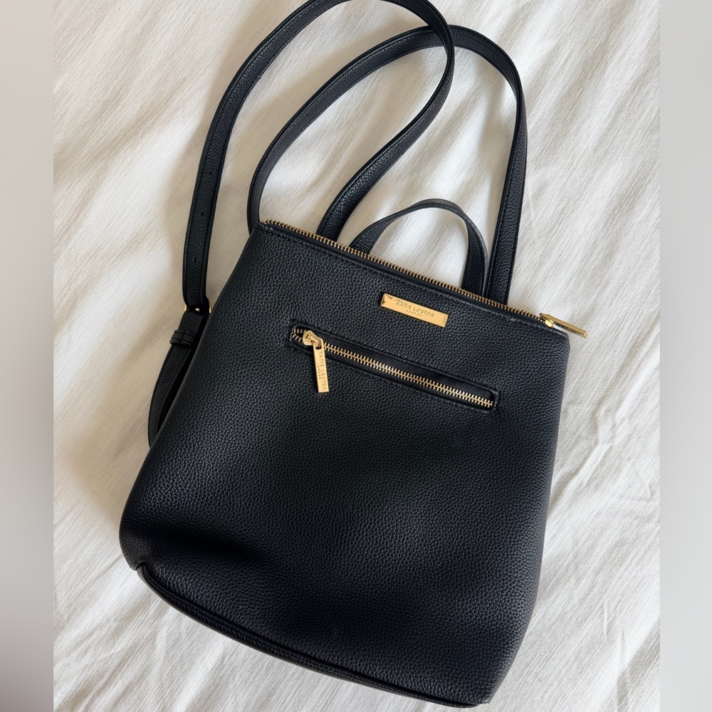 Katie Loxton London black pebbled leather backpack